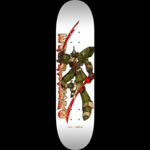 Tabla Powell Peralta Steve Caballero Gundam blanco y dorado, shape 243
