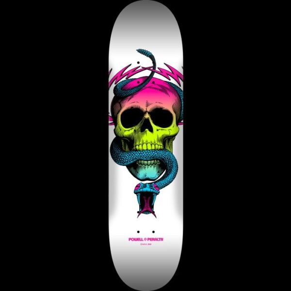 Tabla Powell Peralta McGill Skull and Snake, lime fade blanco, shape 247